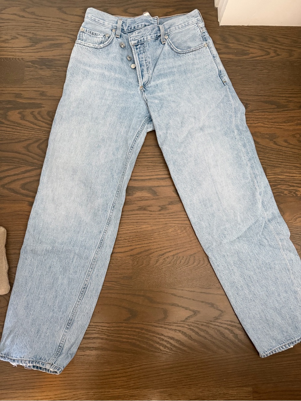 Agolde Light Wash Straight Jeans